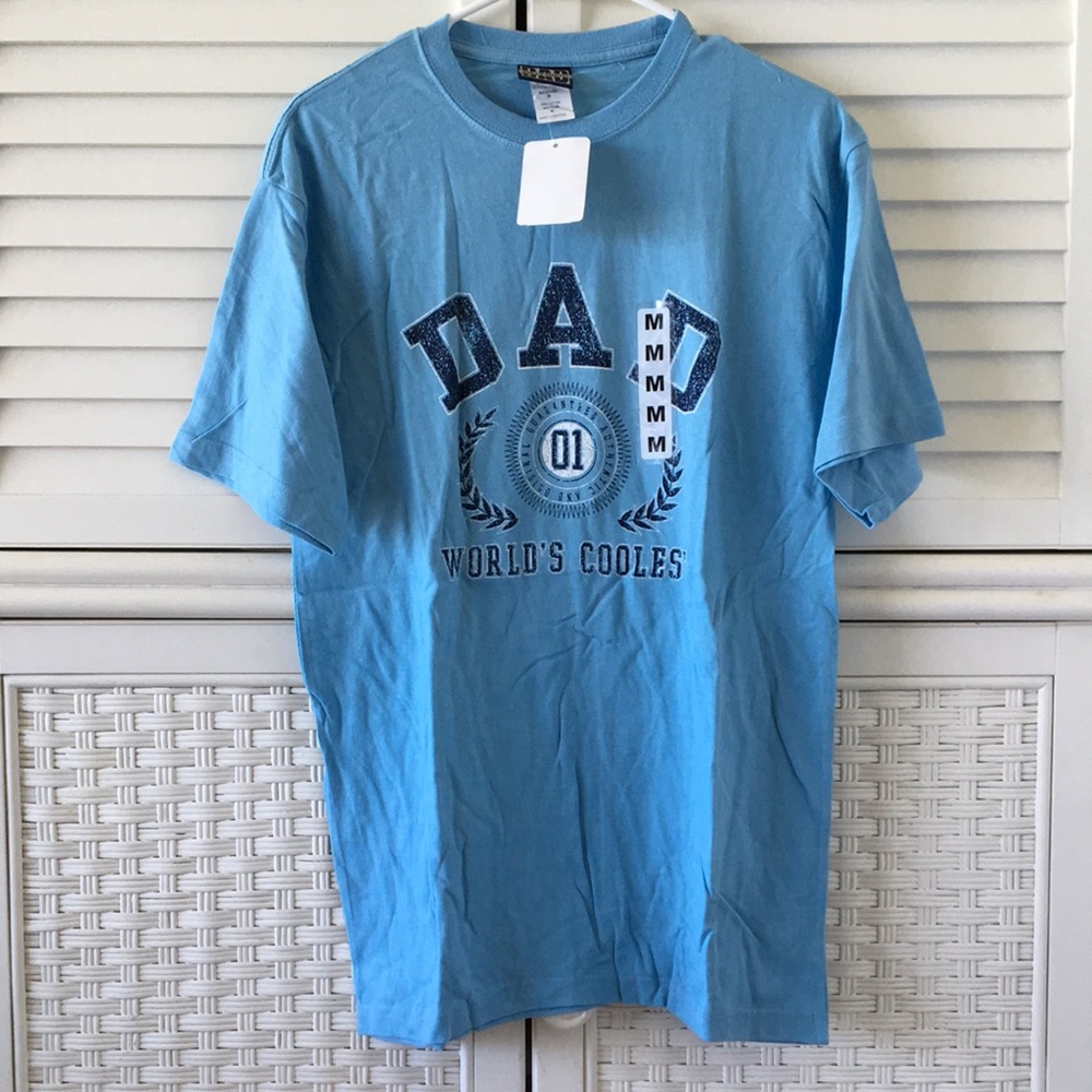 Worlds coolest dad t shirt medium NWT blue